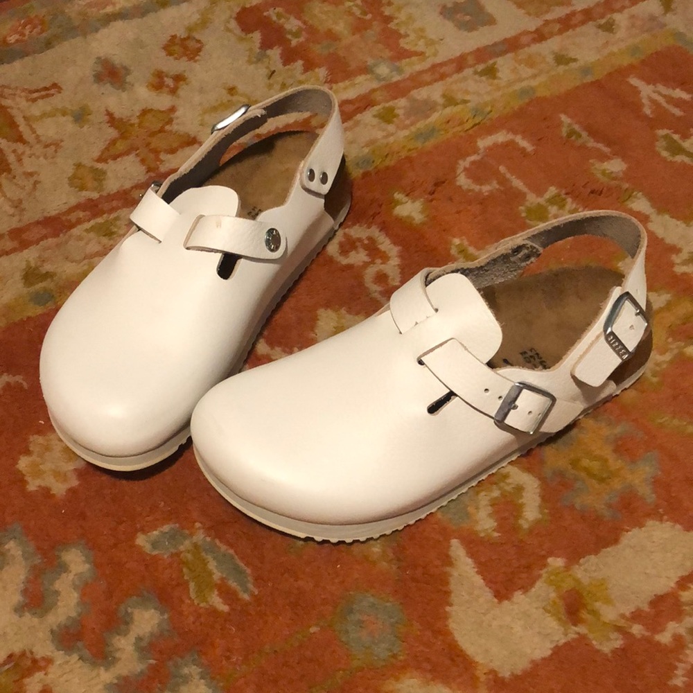 White Birkenstock Clogs